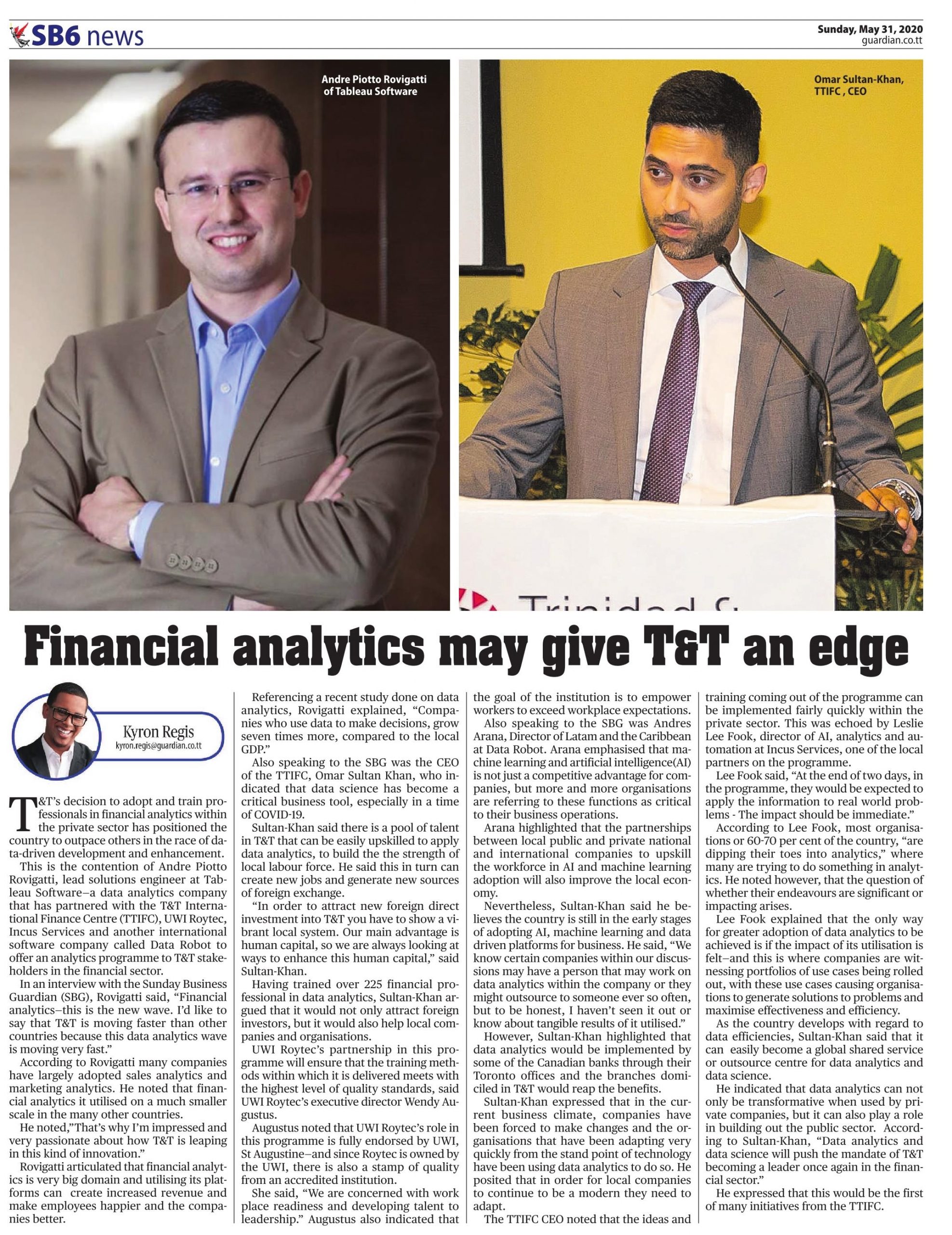 Financial analytics may give T&T an edge