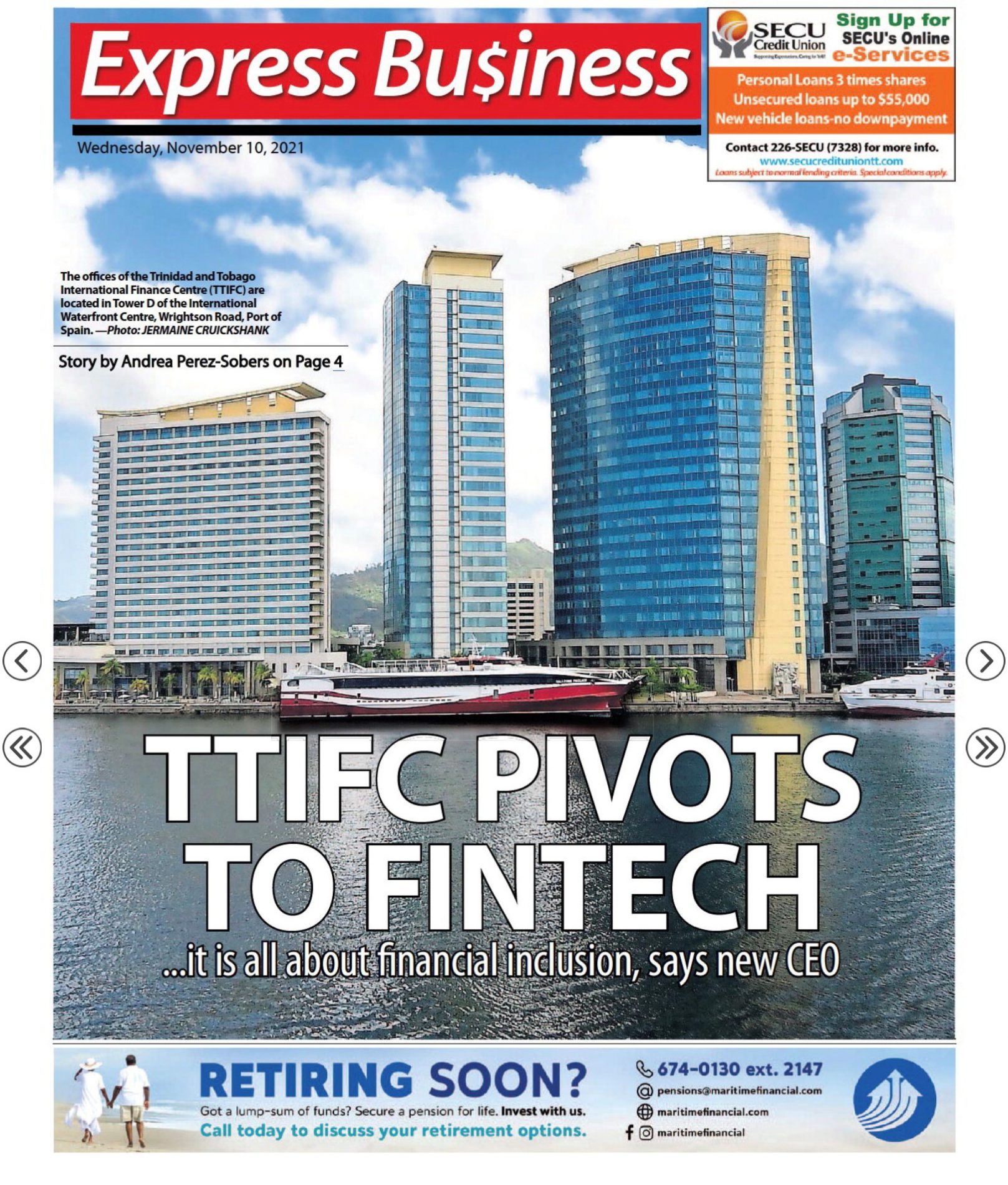 TTIFC features in Business Express