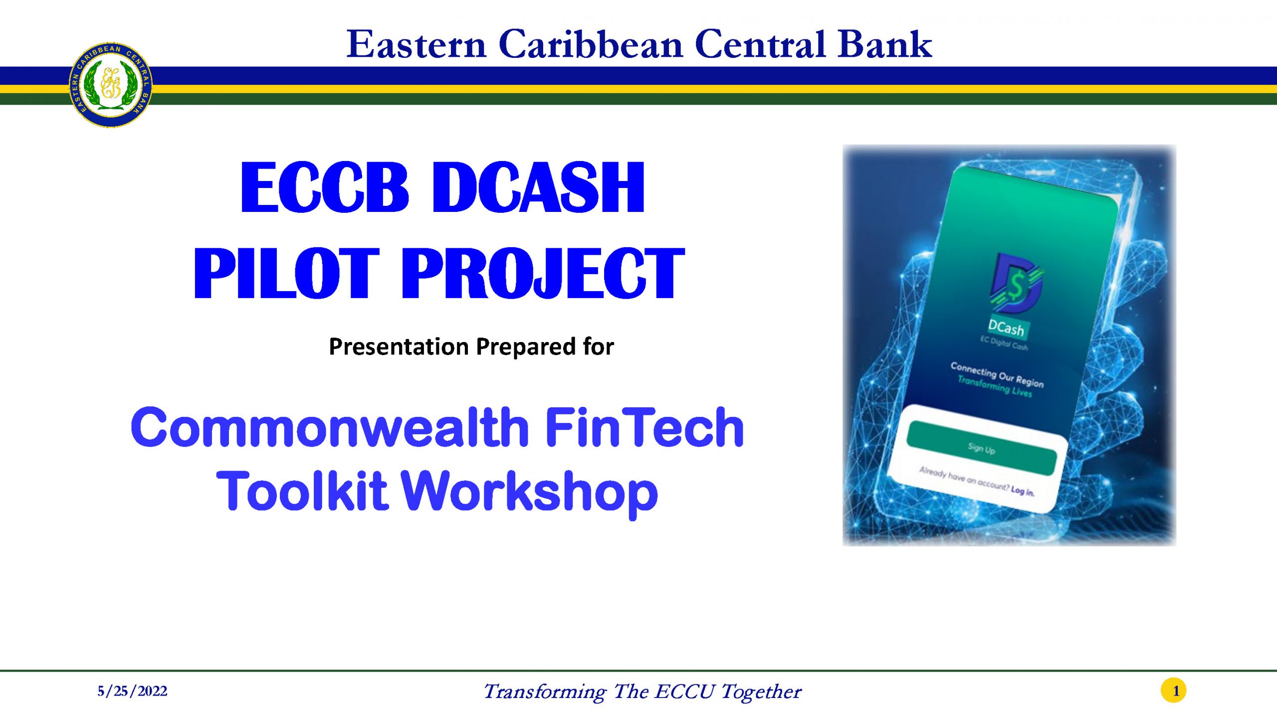 ECCB DCASH Pilot project